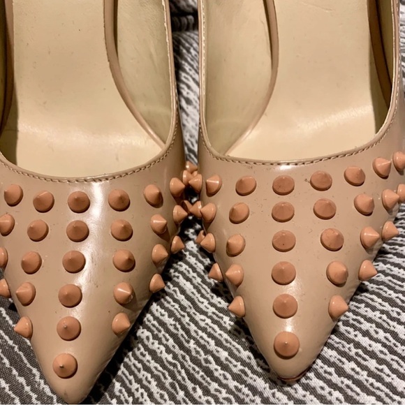River Island Nude Studded Heels - Picture 3 of 6